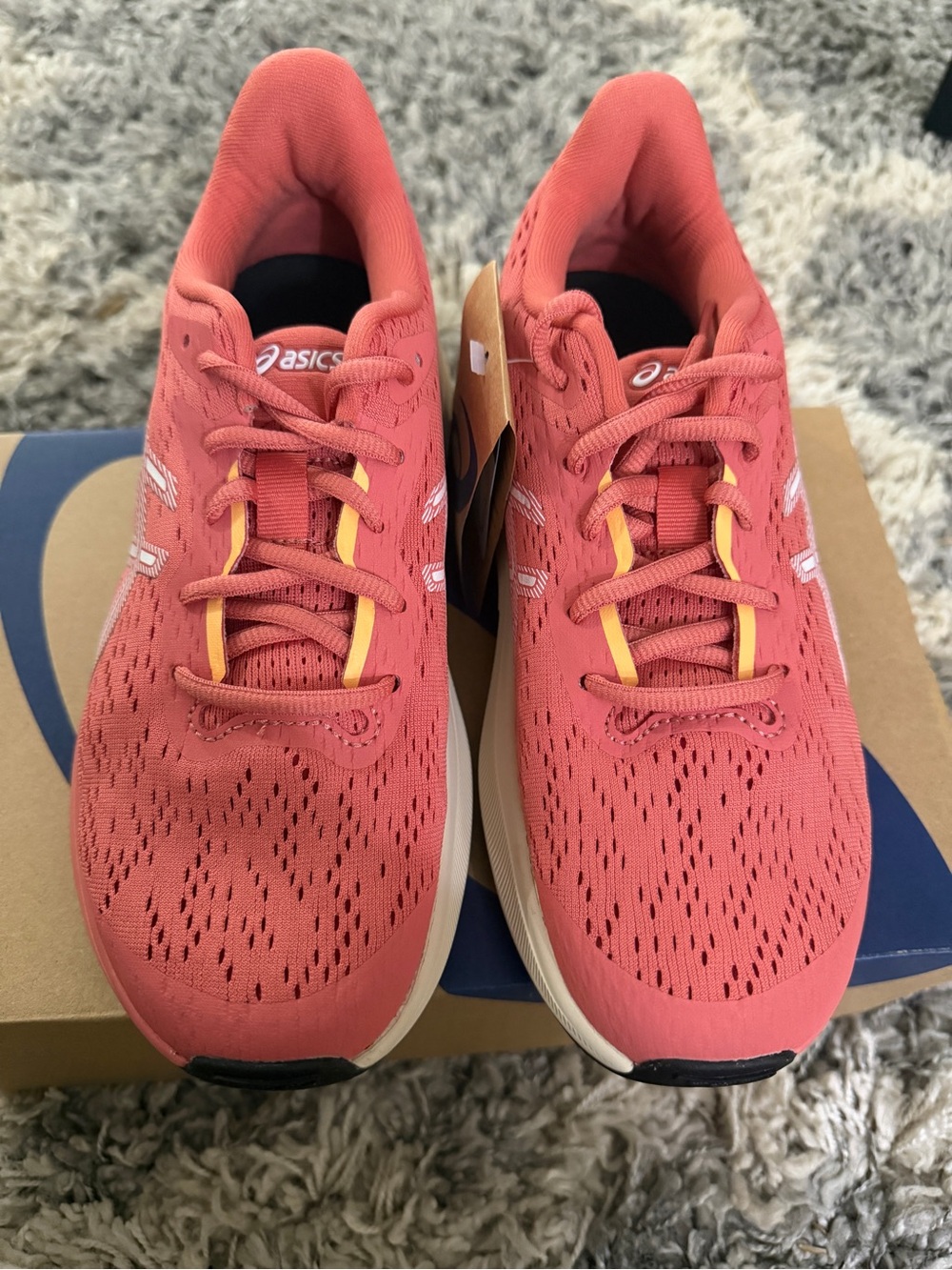 ASICS Women's Coral-Peach Lace-Up Running Sneakers